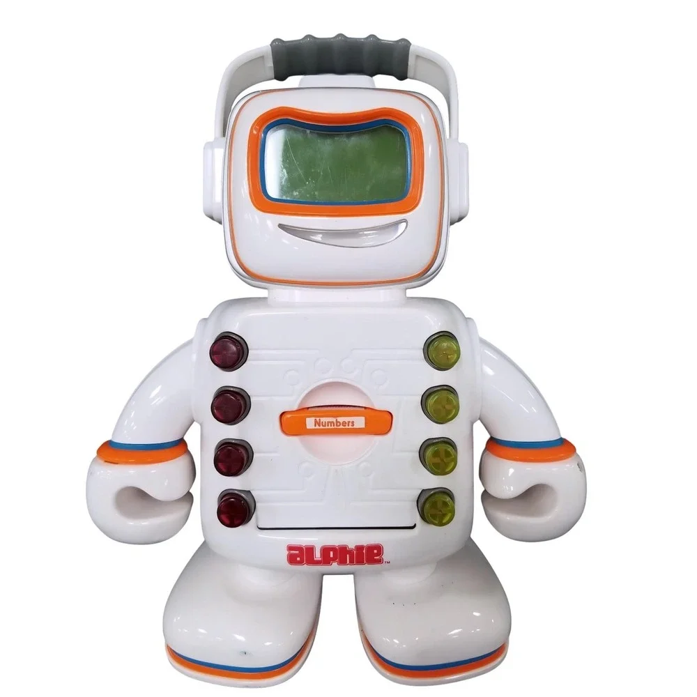 Playskool Alphie Learning Toy Robot White Orange Blue Letters Numbers 2010 37031